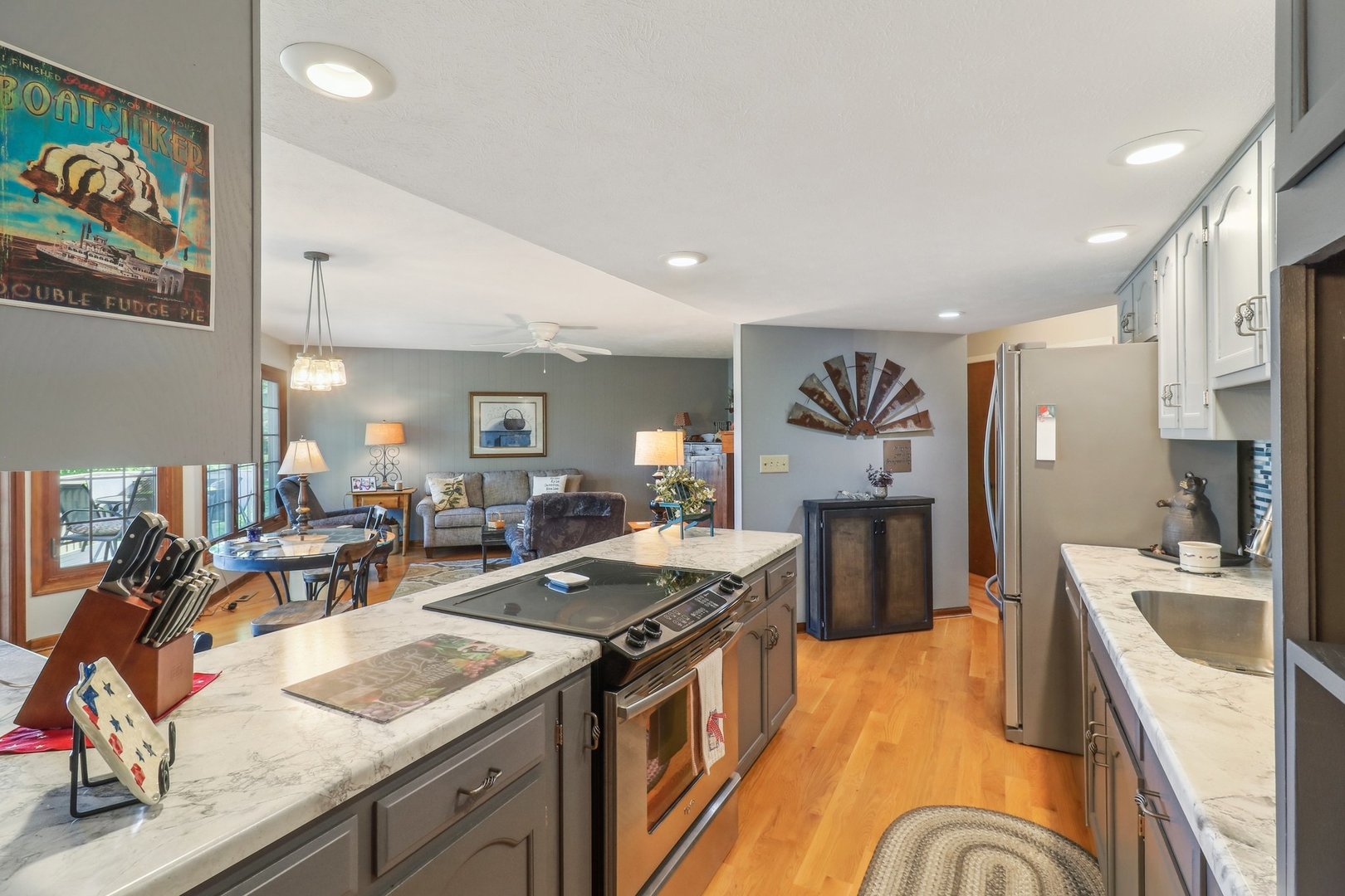 554 Baintree Road Davis, IL 61019 - Photo 11 of 53 a kitchen that has a lot of cabinets a sink and a stove