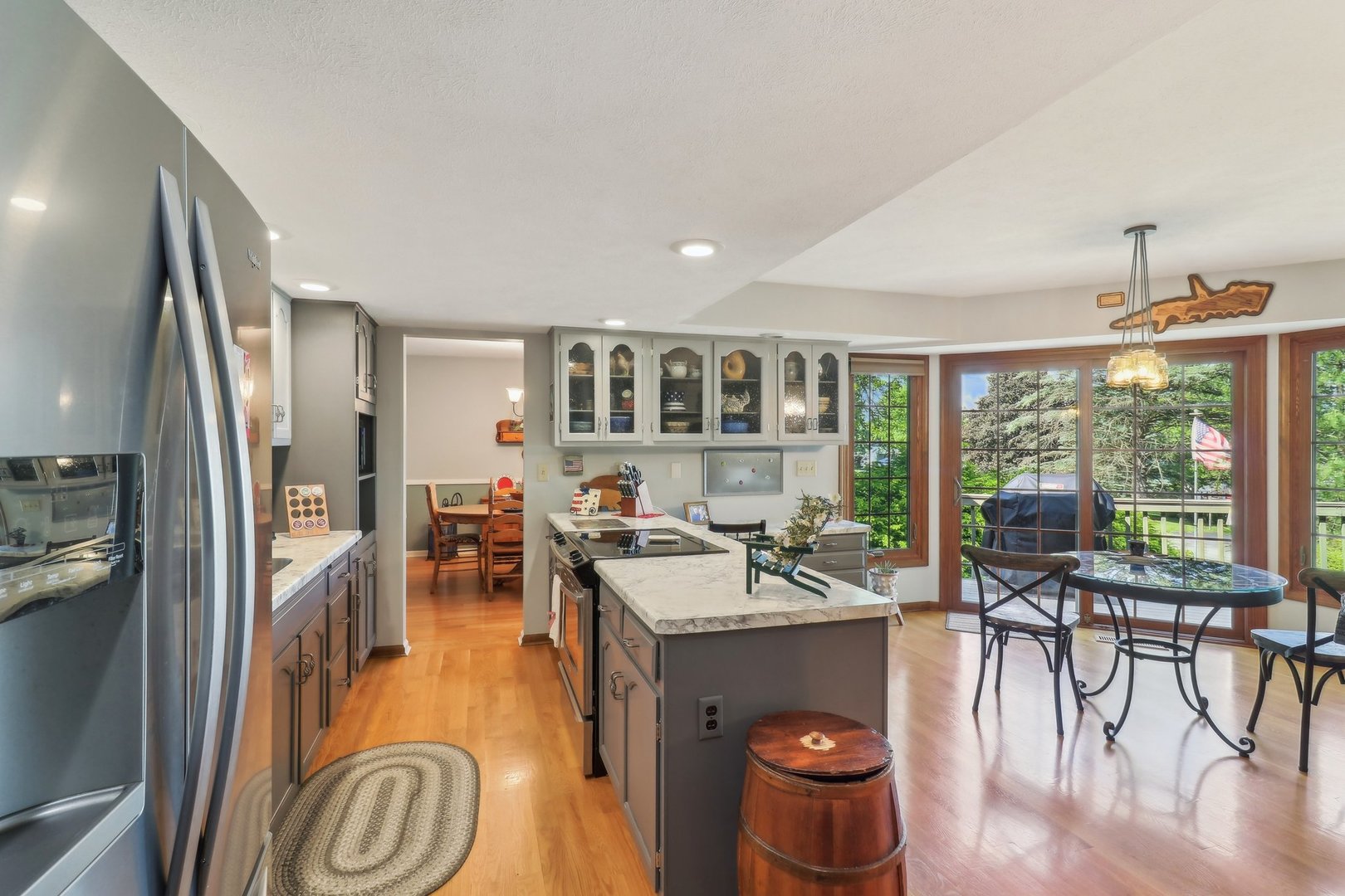 554 Baintree Road Davis, IL 61019 - Photo 13 of 53 a dining room with furniture and a floor to ceiling window