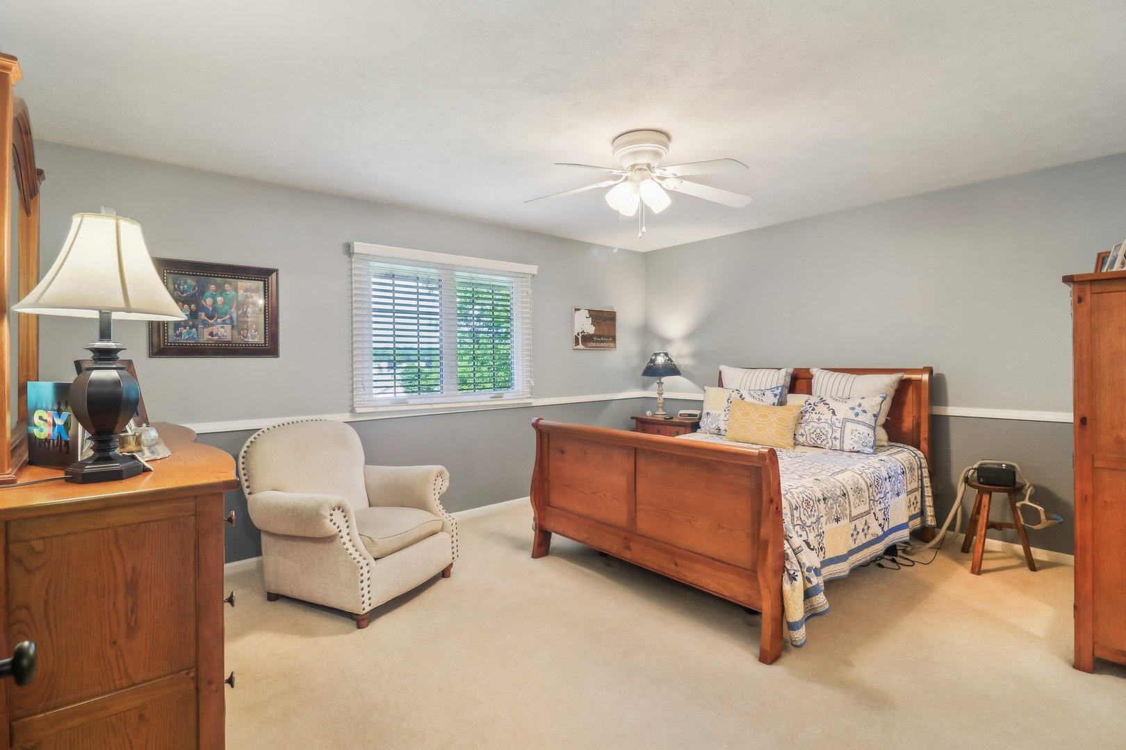 554 Baintree Road Davis, IL 61019 - Photo 20 of 53 a bedroom with a bed and a couch