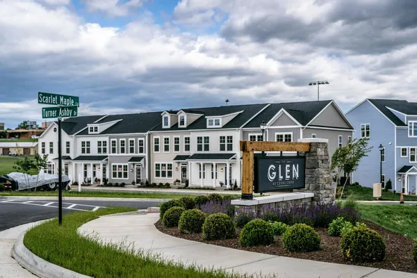 a view of a lake in front of a building