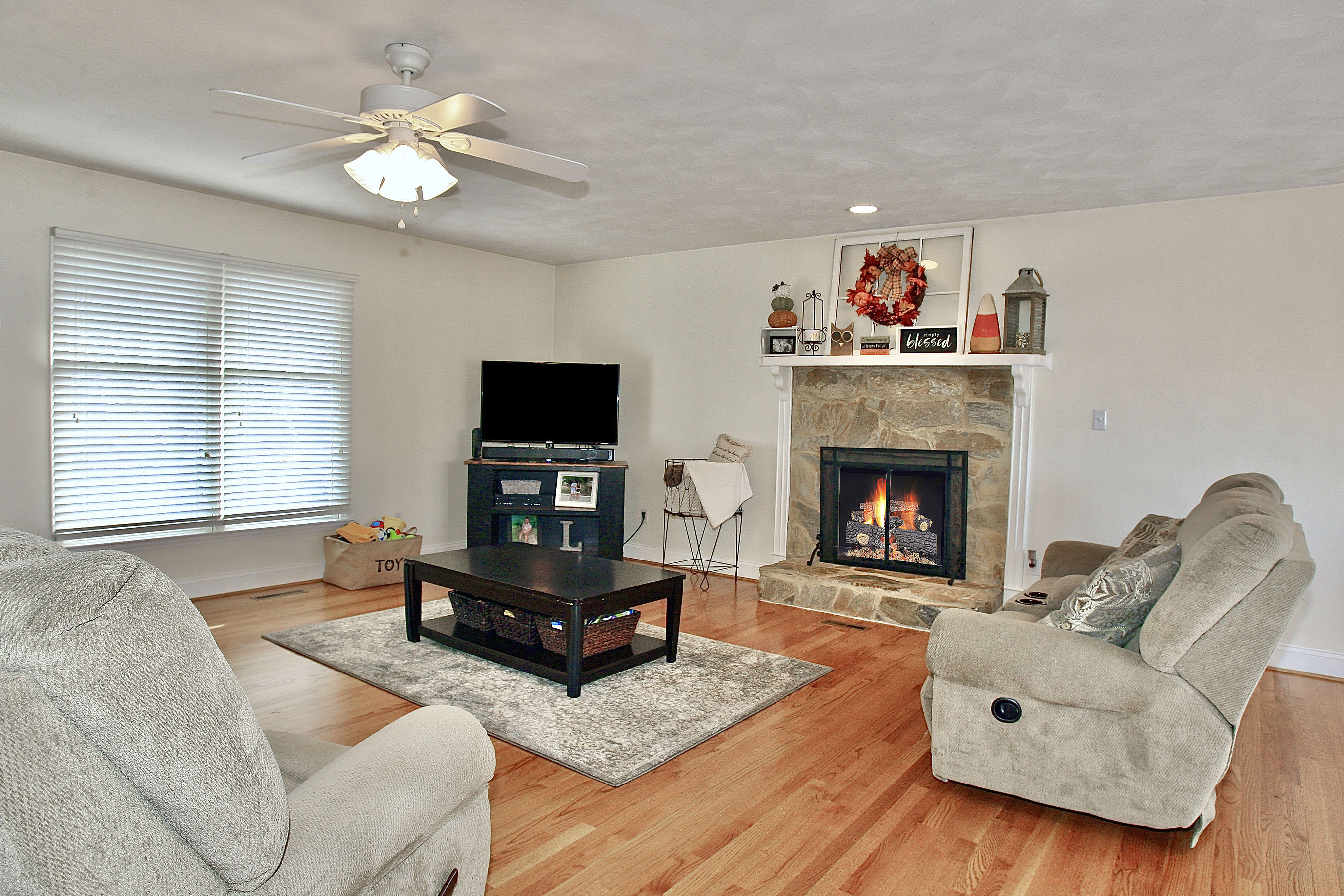 1025 Rock Spring Road Goodview, VA 24095 - Photo 8 of 73 a living room with furniture and a fireplace