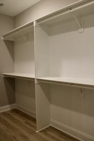 a close view of closet