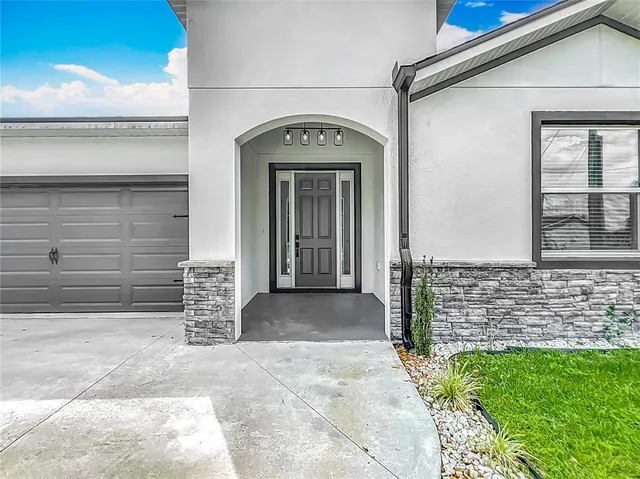 a view of front door of house