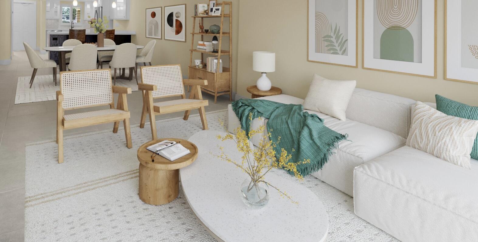 1040 Banyan Road, Unit 3050 Boca Raton, FL 33432 - Photo 15 of 35 a living room with furniture and a fireplace