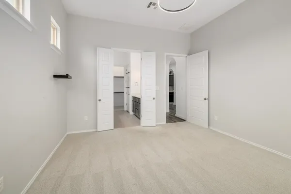 a view of a room with an empty space