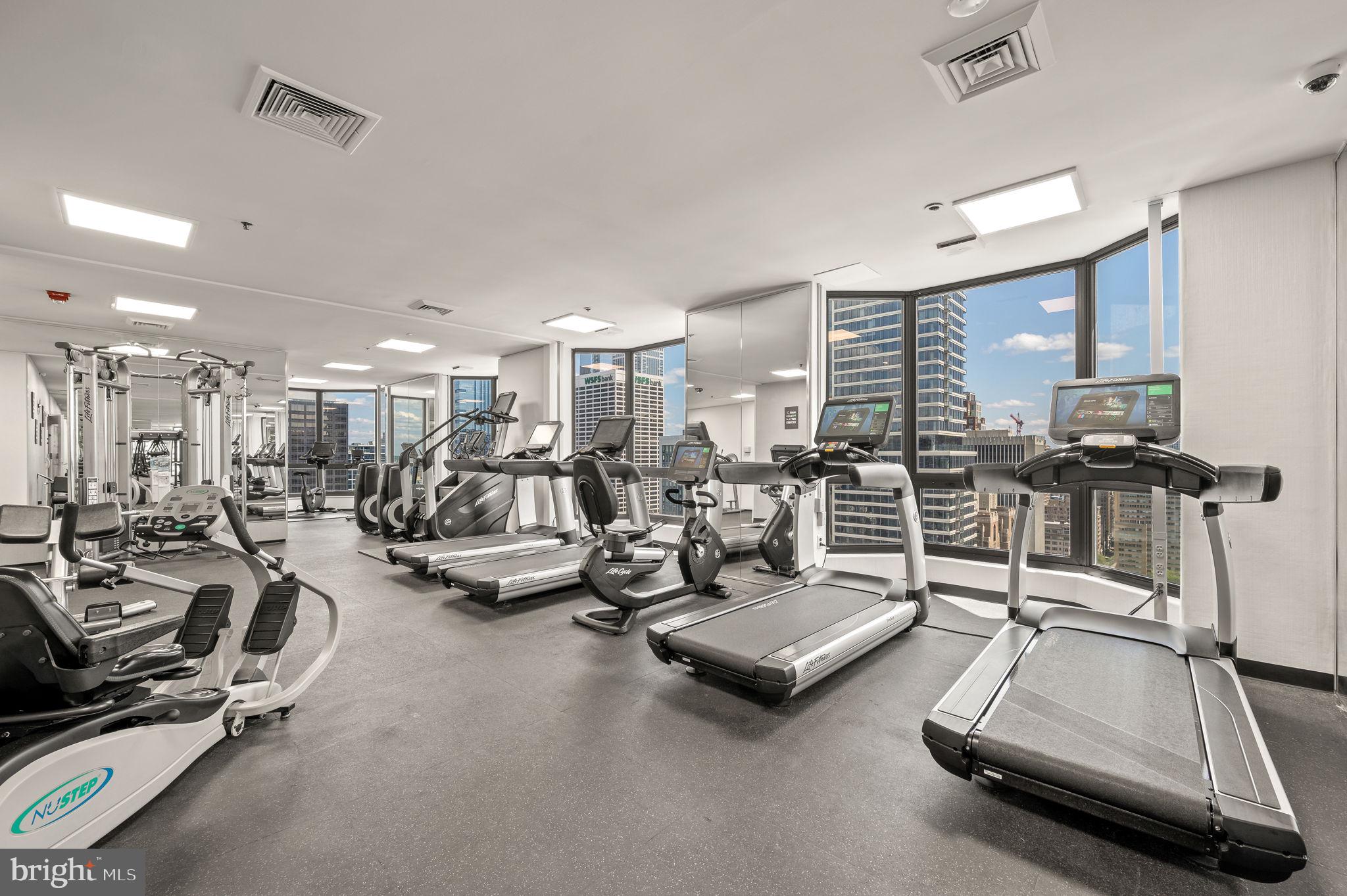2018 Walnut Street, Unit 15M Philadelphia, PA 19103 - Photo 13 of 31 a view of a room with gym equipment