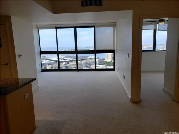 an empty room with a window