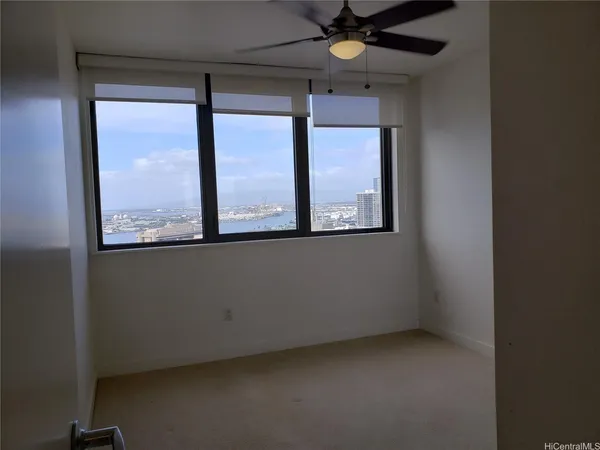 a utility room with a shower