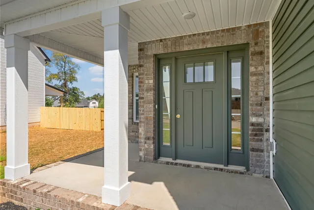 a view of an front door