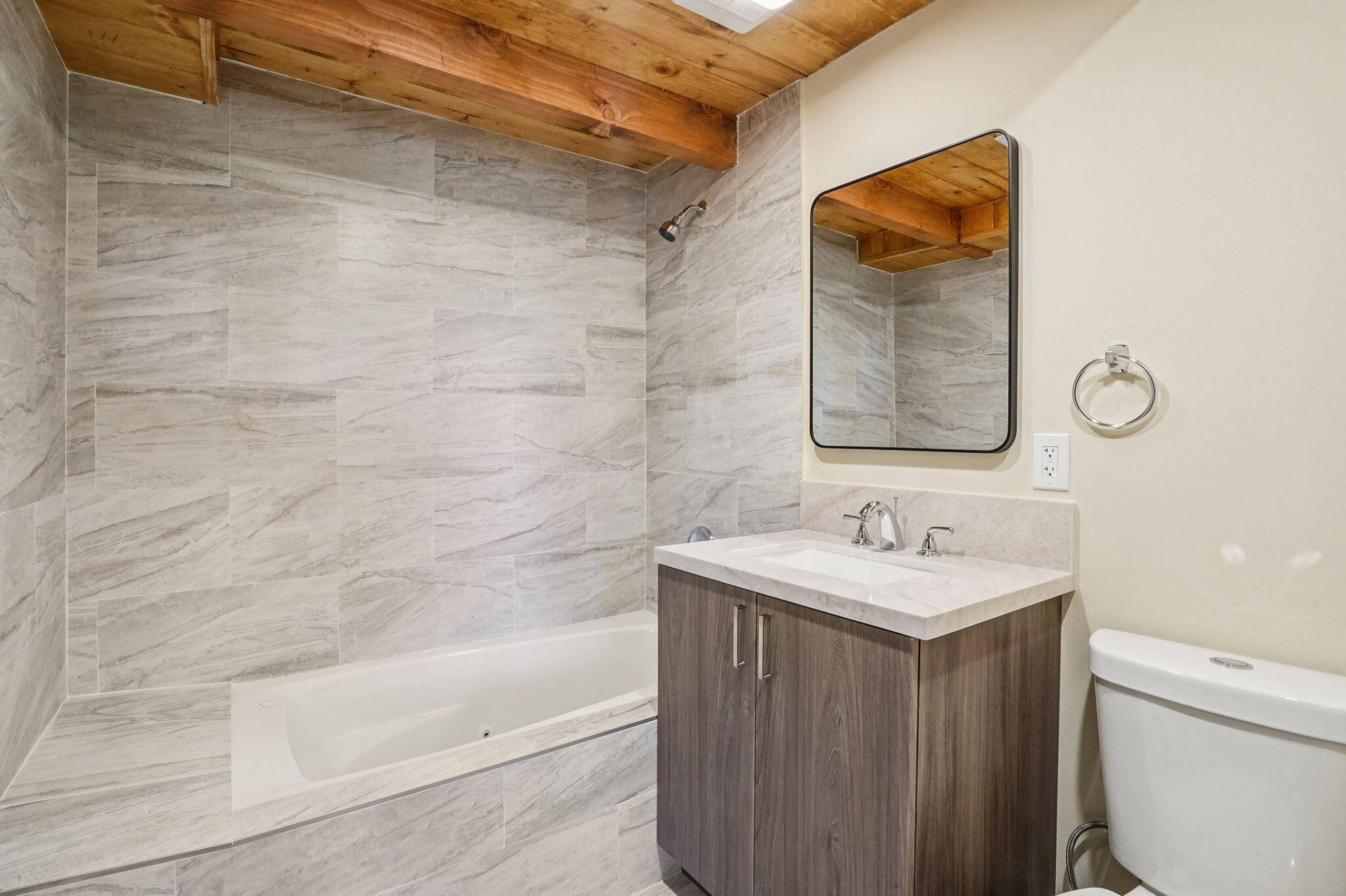 54091 North Ridge Drive Idyllwild, CA 92549 - Photo 32 of 58 a bathroom with a sink and a mirror