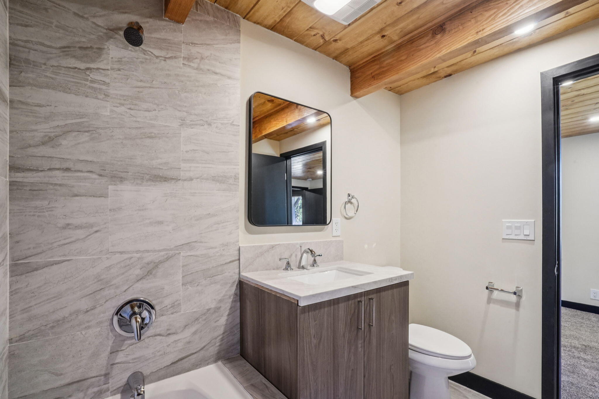 54091 North Ridge Drive Idyllwild, CA 92549 - Photo 33 of 58 a bathroom with a sink and a mirror