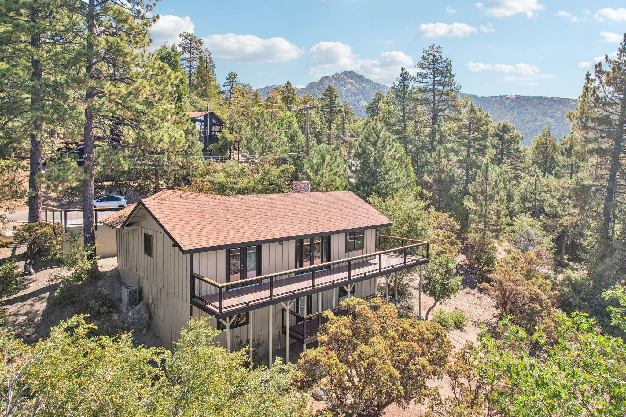 54091 North Ridge Drive Idyllwild, CA 92549 - Photo 50 of 58 a aerial view of a house with a yard and large trees