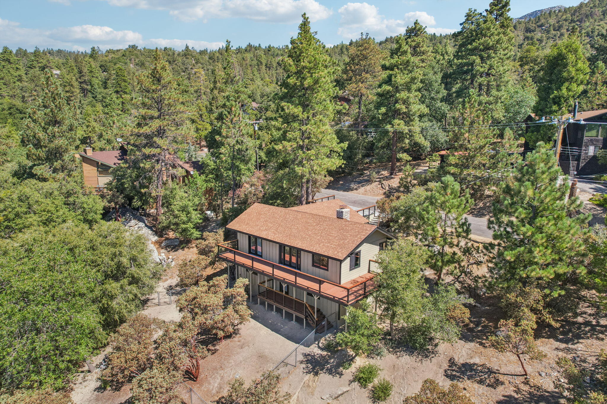 54091 North Ridge Drive Idyllwild, CA 92549 - Photo 54 of 58 an aerial view of a house with a yard