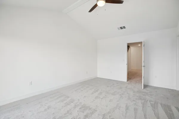 an empty room with natural light