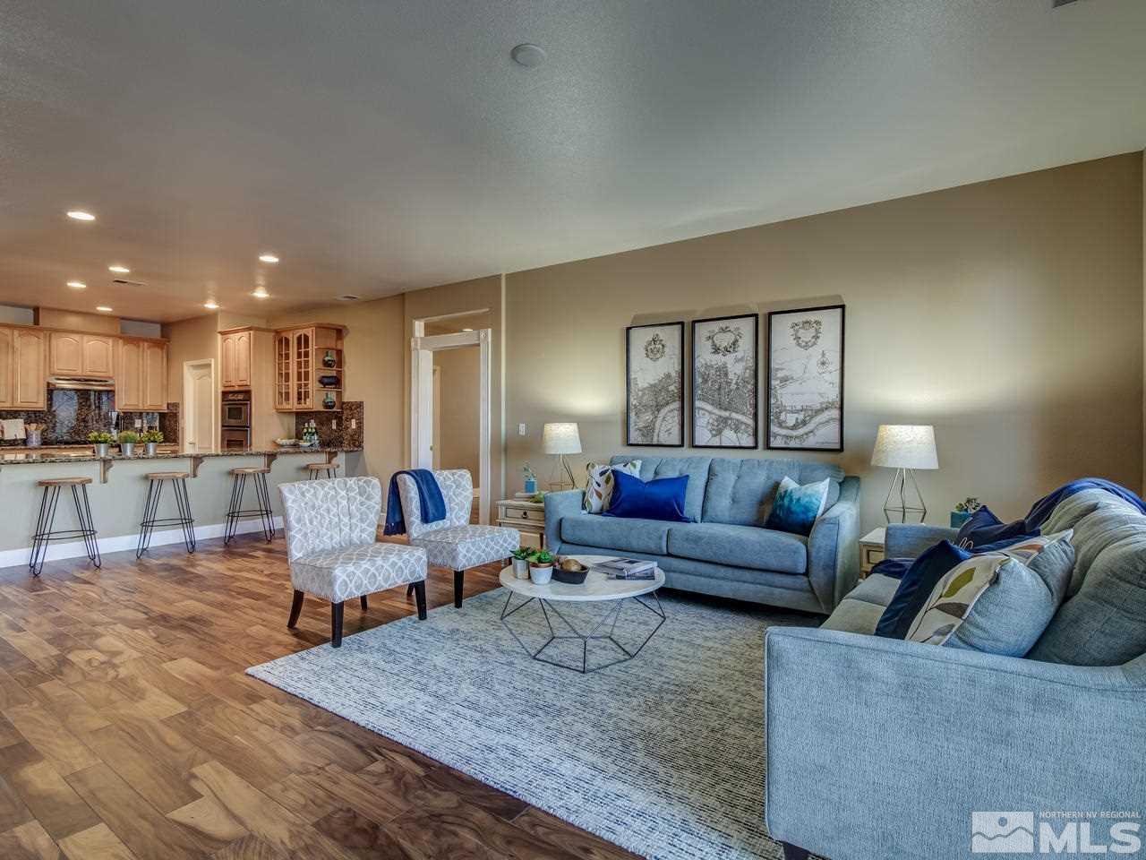 10803 Rushing Flume Drive Reno, NV 89521 - Photo 12 of 22 a living room with furniture and view of kitchen