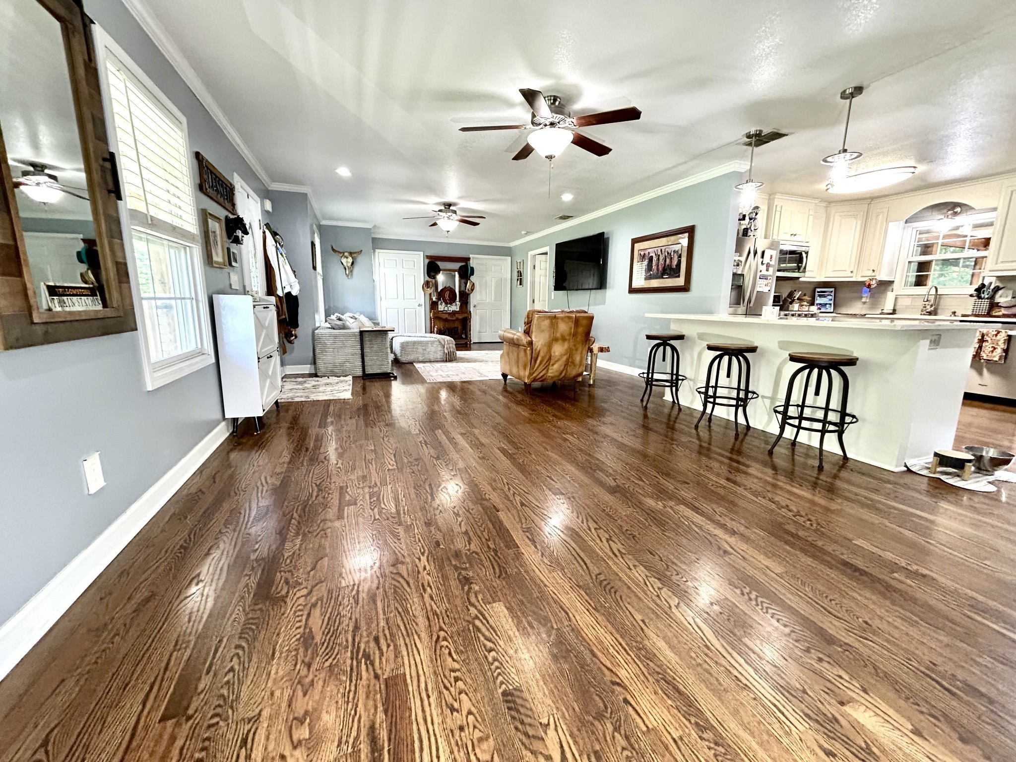 1198 Ed Sanders Road Lynchburg, TN 37352 - Photo 8 of 36 a living room with lots of furniture and kitchen view