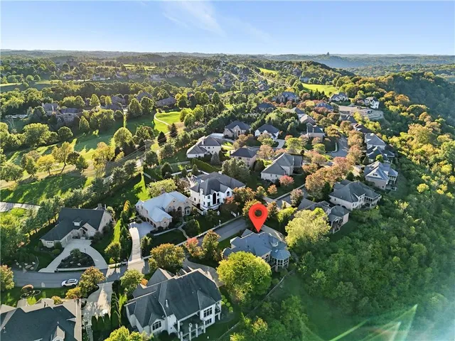 an aerial view of multiple house