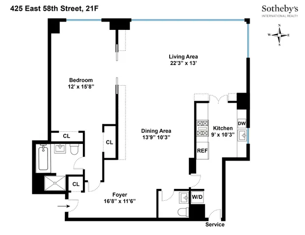 $1,450,000 | 425 East 58th Street, Unit 21F | Sutton Place