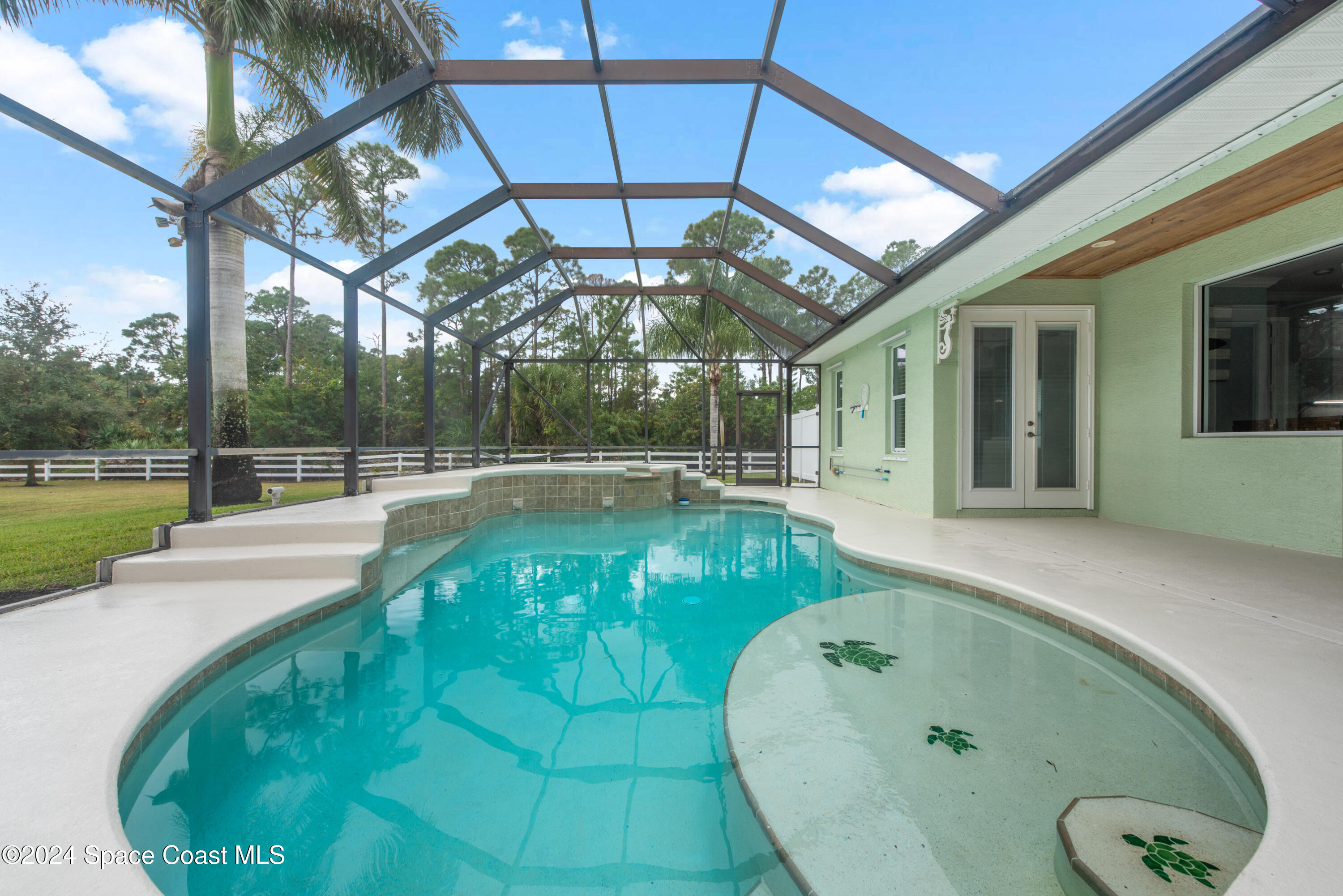 4153 Red Bay Street Grant, FL 32949 - Photo 10 of 63 a view of a backyard with swimming pool