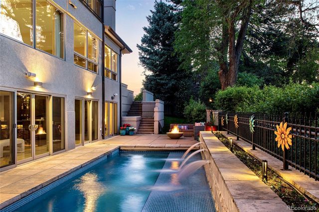 a view of balcony with seating space