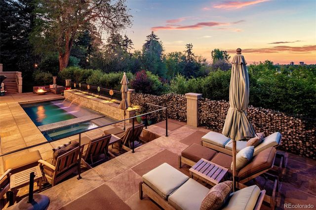 a outdoor living space with furniture