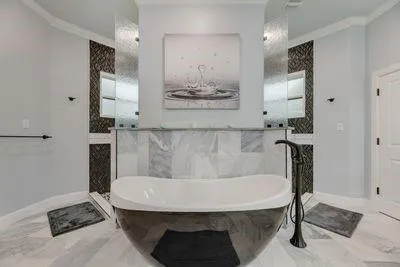 a view of parking garage with cars