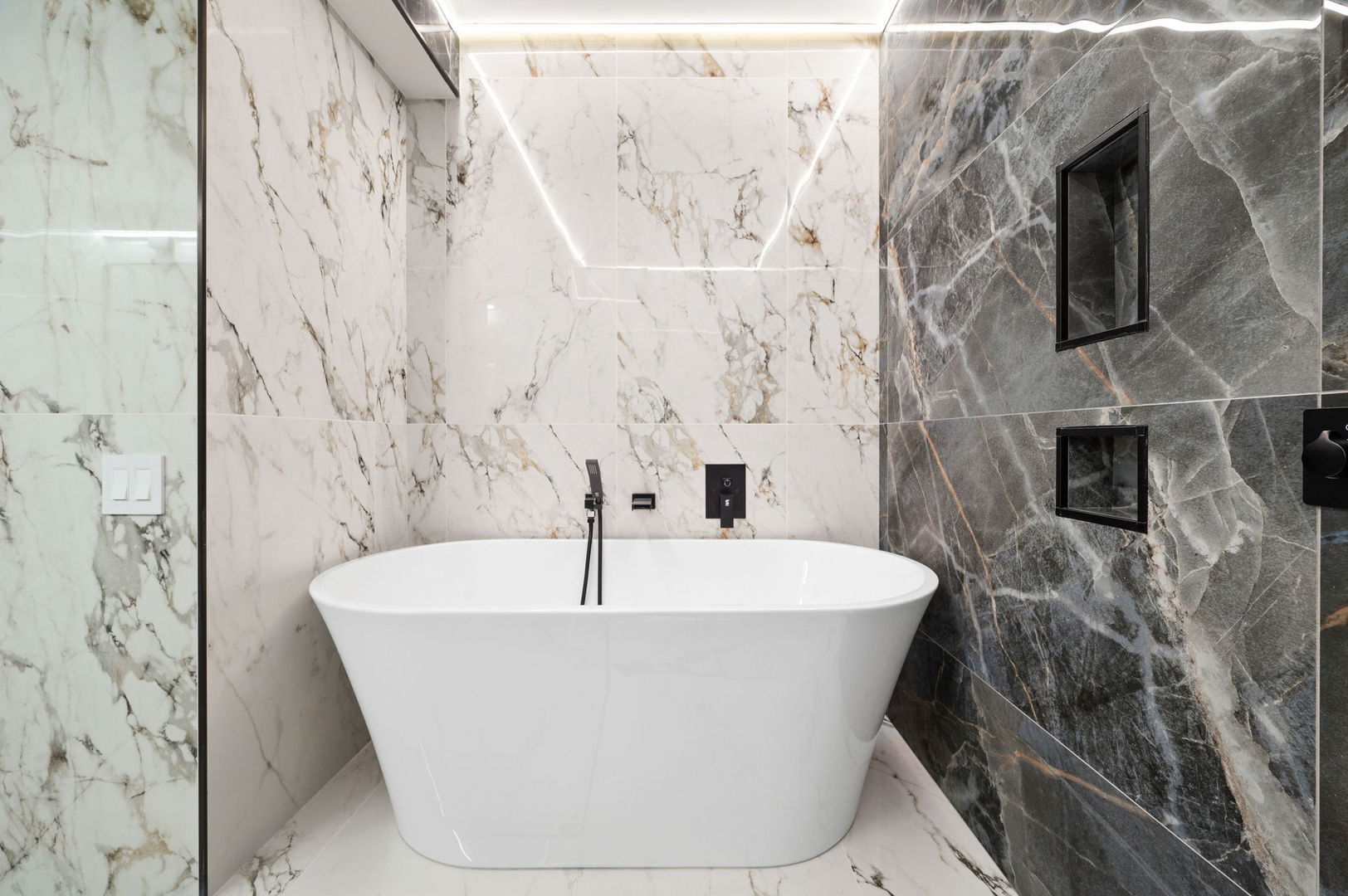 3024 West Irving Park Road, Unit 1S Chicago, IL 60618 - Photo 17 of 44 a white bath tub sitting in a bathroom