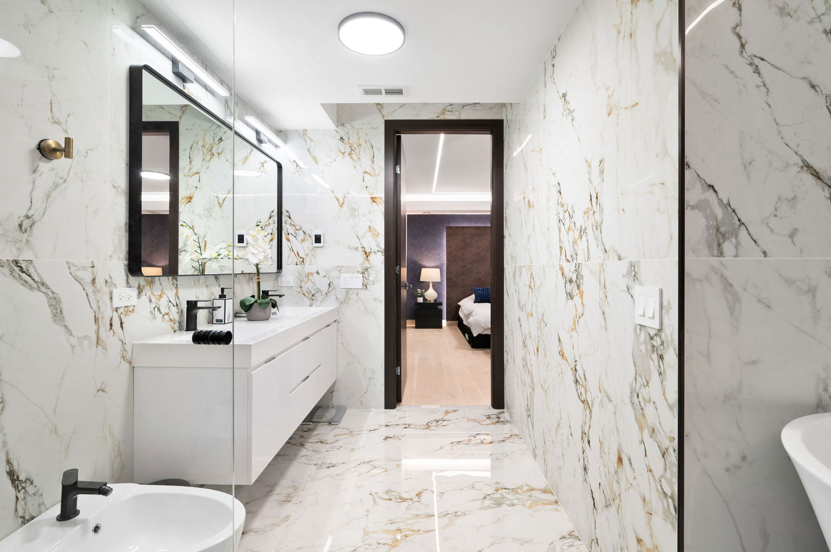 3024 West Irving Park Road, Unit 1S Chicago, IL 60618 - Photo 18 of 44 a bathroom with a sink toilet and shower