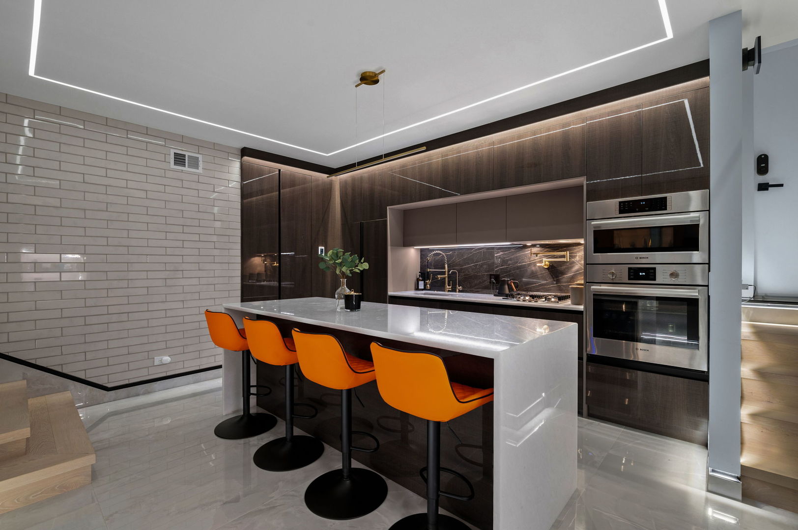 3024 West Irving Park Road, Unit 1S Chicago, IL 60618 - Photo 33 of 44 a kitchen with stainless steel appliances kitchen island granite countertop a sink and cabinets