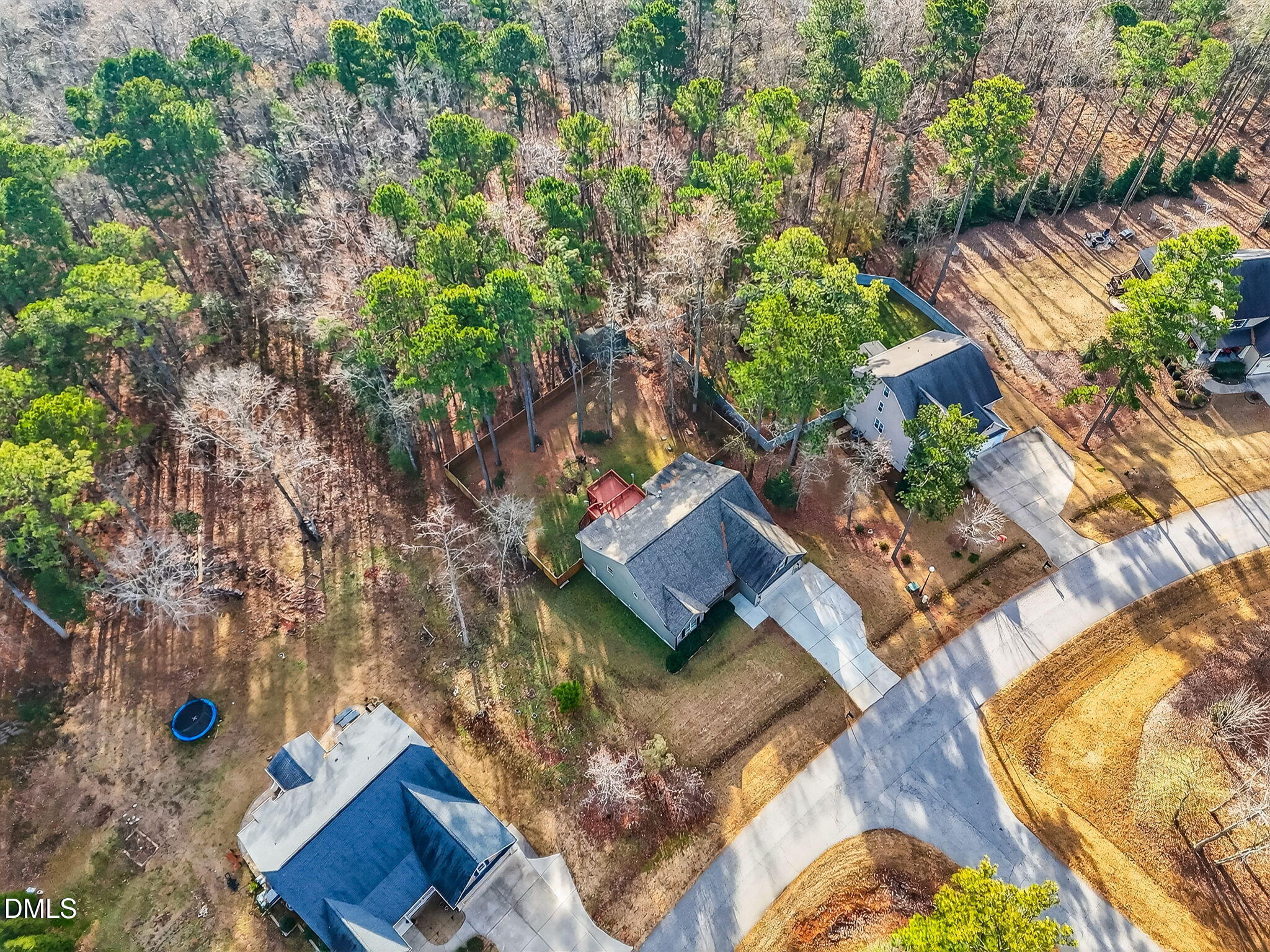 5441 Fantasy Moth Drive Garner, NC 27529 - Photo 54 of 55 an aerial view of a house with a yard basket ball court and outdoor seating