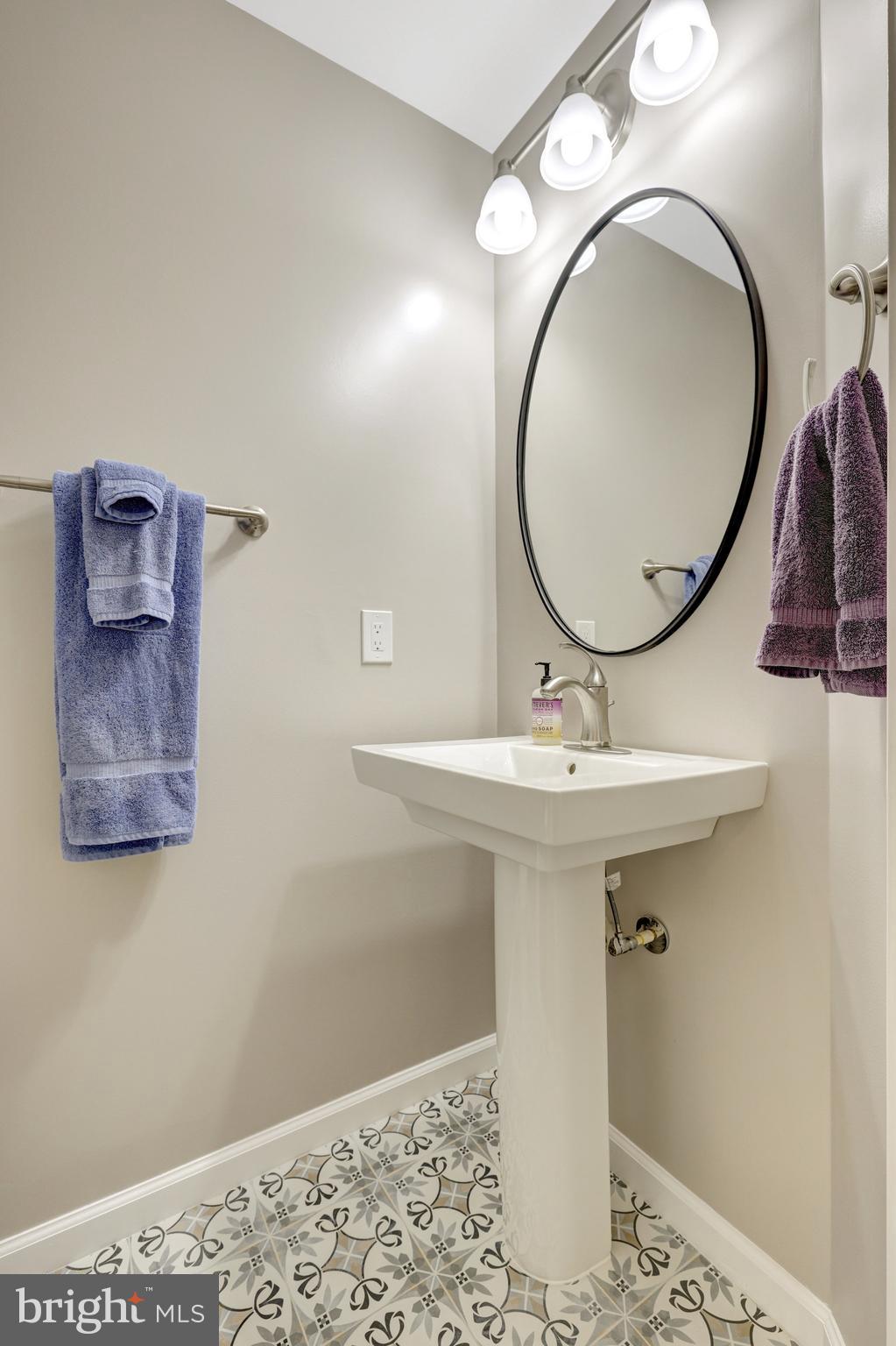 45509 Trail Run Terrace Sterling, VA 20164 - Photo 9 of 64 a bathroom with a sink a mirror and a toilet