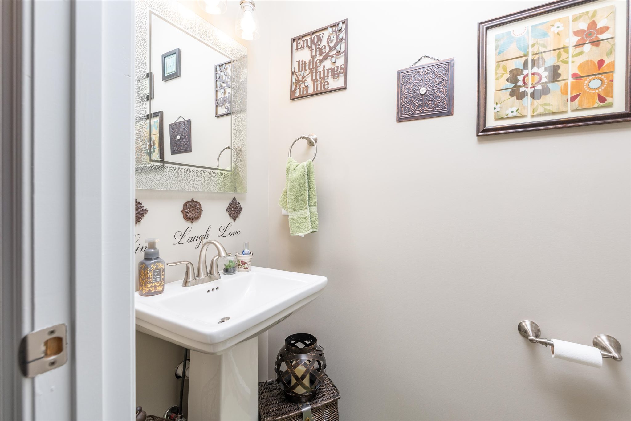 212 Lyles Road Raphine, VA 24472 - Photo 44 of 69 a bathroom with a sink and a mirror