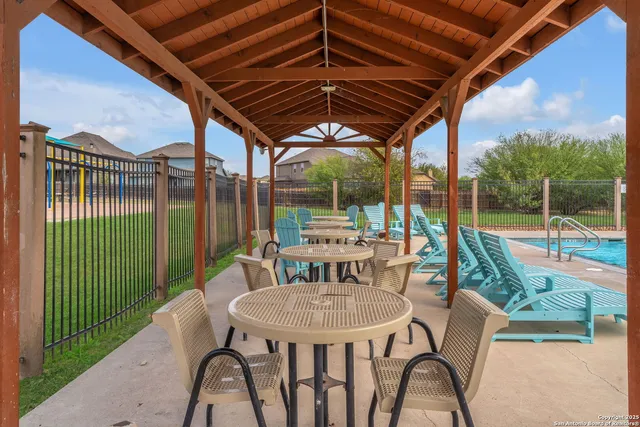 a park view with a bench