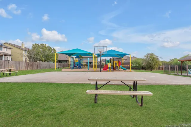 a view of park with slide