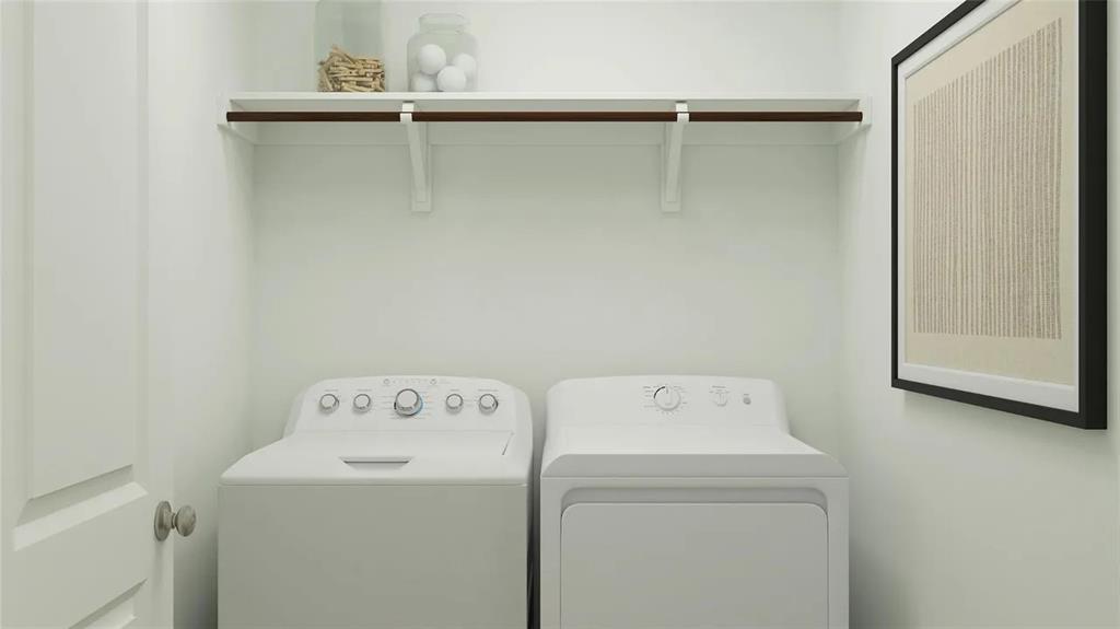 1158 Barbary Flds Street Forney, TX 75126 - Photo 17 of 20 a utility room with dryer and washer