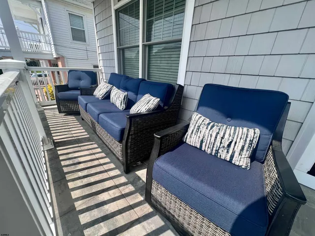 a view of a outdoor seating area