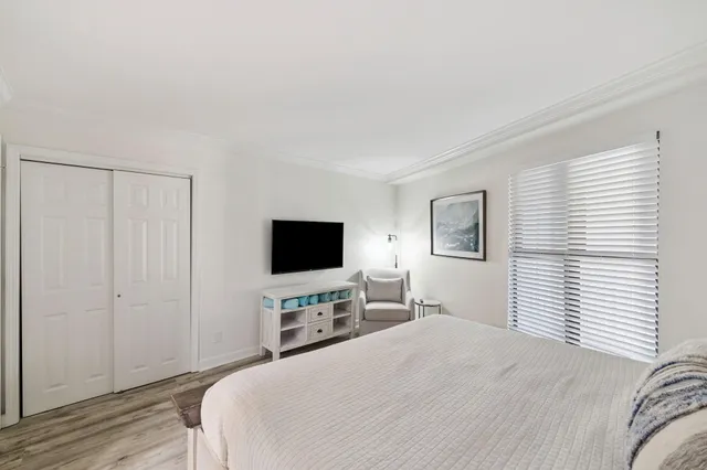 a view of a swimming pool and an outdoor space