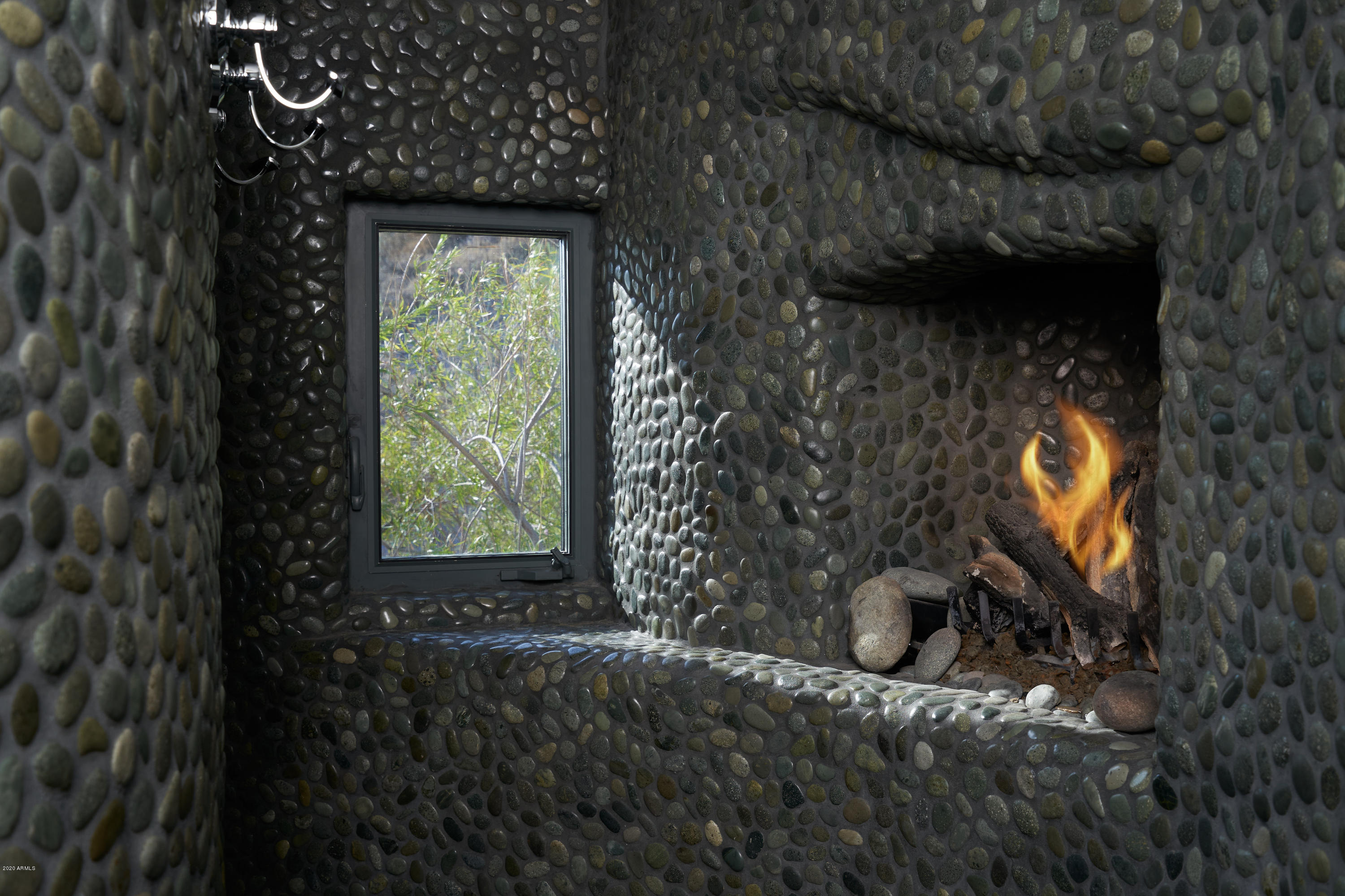 40384 Brangus Road Scottsdale, AZ 85262 - Photo 21 of 41 FIREPLACE IN MASTER SHOWER
