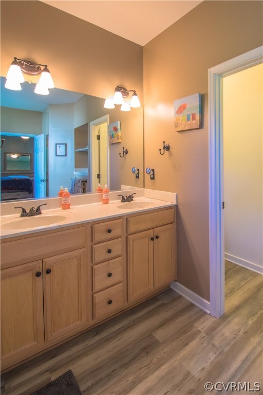 9330 Springmount Terrace Chesterfield, VA 23832 - Photo 22 of 38 a spacious bathroom with a double vanity sink a mirror and a shower