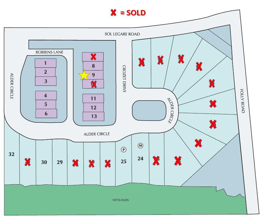 105 Crozet Drive Charleston, SC 29412 - Photo 9 of 10 TH Lot 9 Site Map