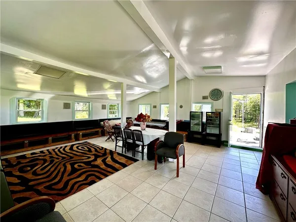 a kitchen with a cabinets and appliances