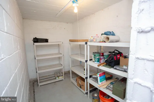 a view of storage and utility room