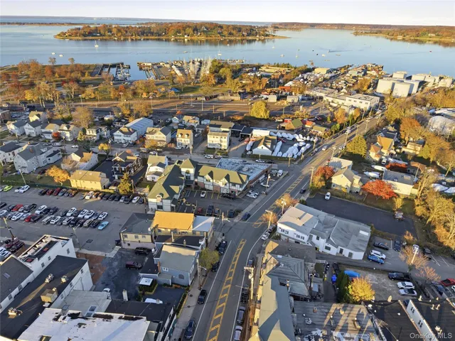 an aerial view of residential building with outdoor space