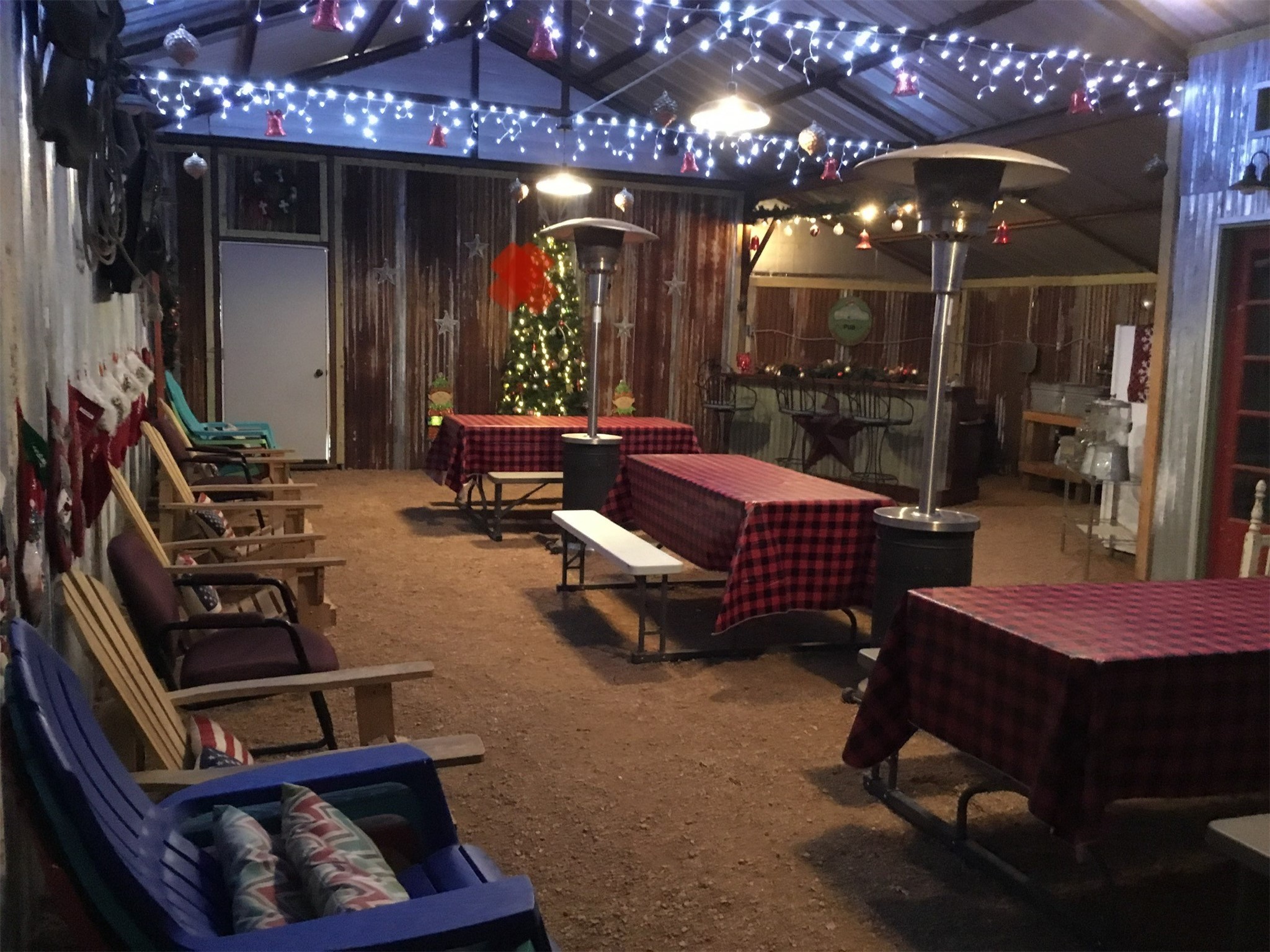 629 Elliott Road London, TX 76854 - Photo 21 of 49 a outdoor living space with furniture and a fireplace