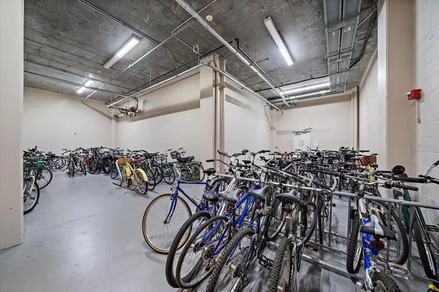 a view of a bike garage