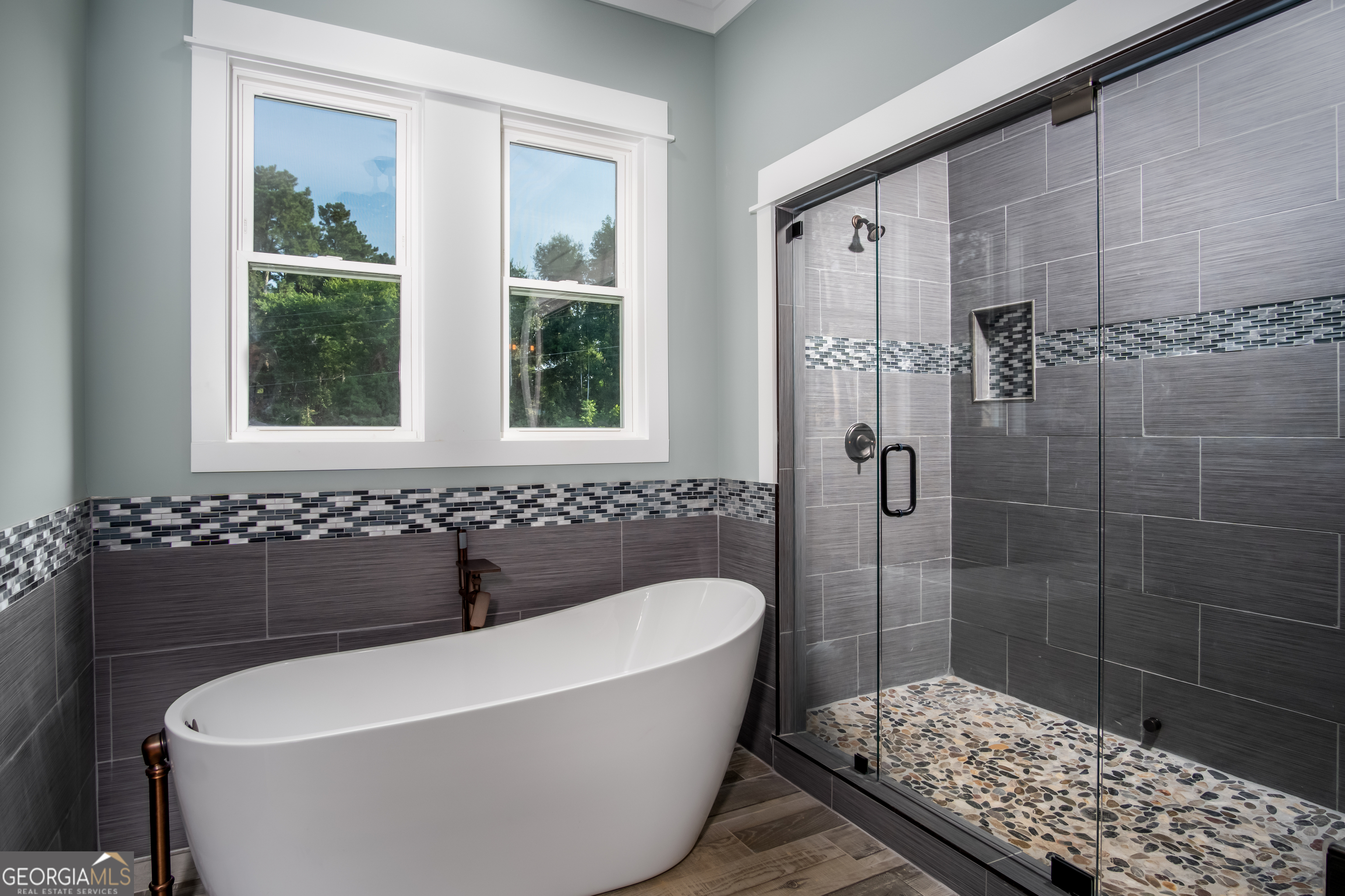 Lot 1 Cox Road Roswell, GA 30188 - Photo 22 of 38 a bathroom with a bathtub and shower