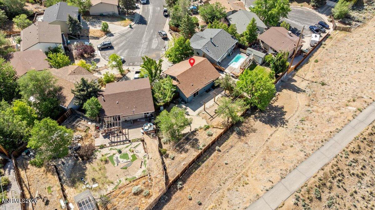 1090 Hartford Court Reno, NV 89503 - Photo 40 of 45 an aerial view of a house with a yard