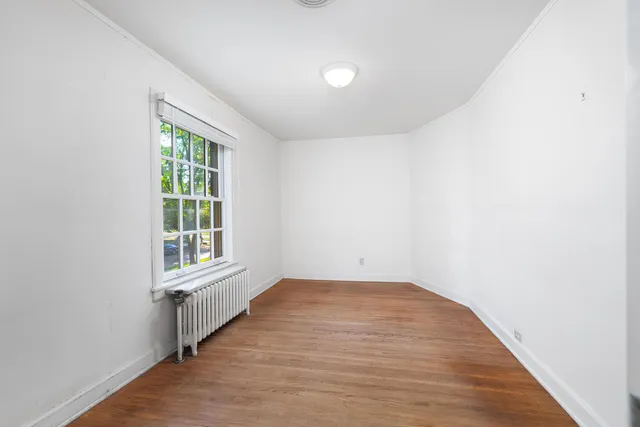 a view of a lake with a city