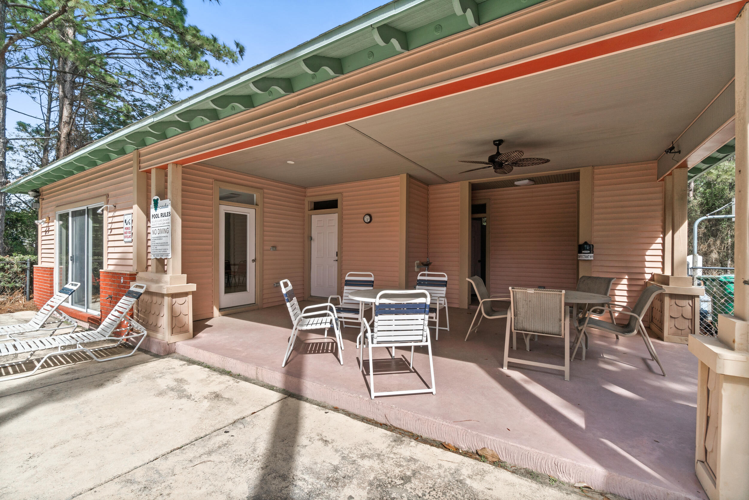 31 Corte Lago Santa Rosa Beach, FL 32459 - Photo 41 of 42 a view of a dinning table and chairs in the patio
