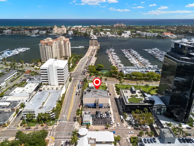 an aerial view of a city